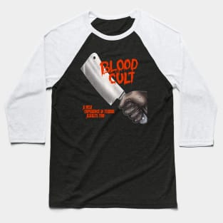Blood Cult Retro Cult Classic Horror Fan Art Baseball T-Shirt